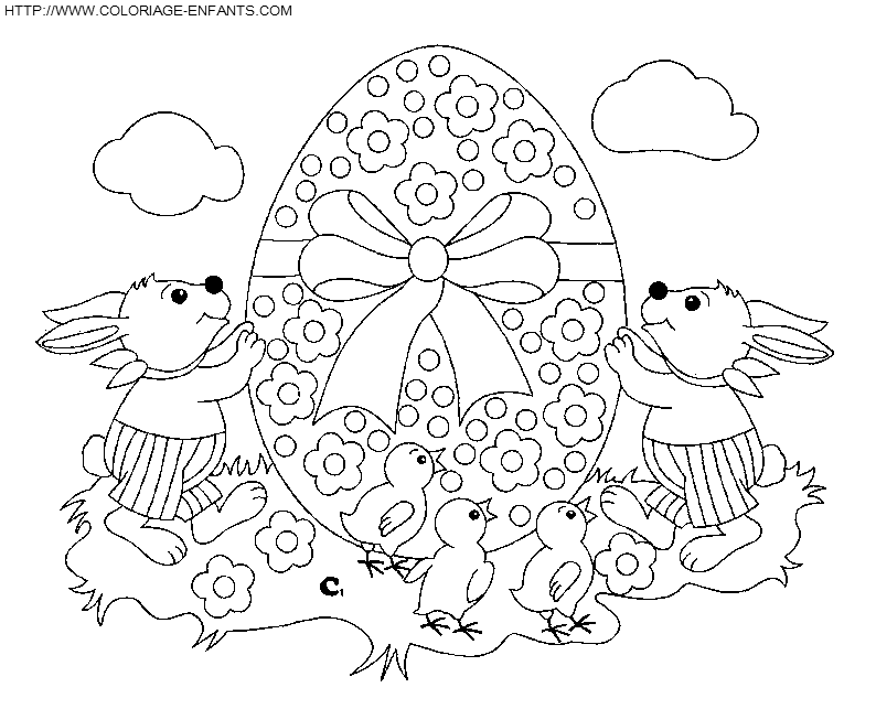 coloriage paques a imprimer gratuit