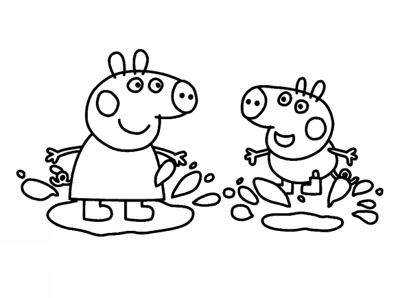 11 dessins de coloriage Peppa Pig Anniversaire à imprimer