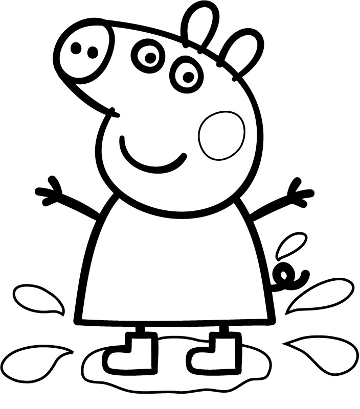 5 dessins de coloriage Peppa Pig George   imprimer