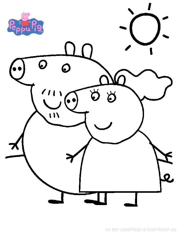 coloriage peppa pig gratuit