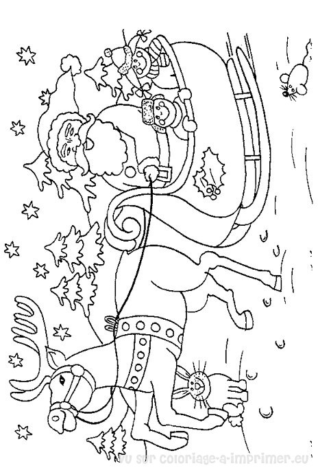 coloriage pere noel imprimer