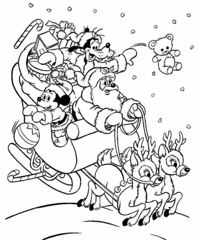 Mickey Christmas Coloring Pages