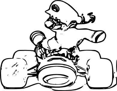 coloriage personnage mario kart