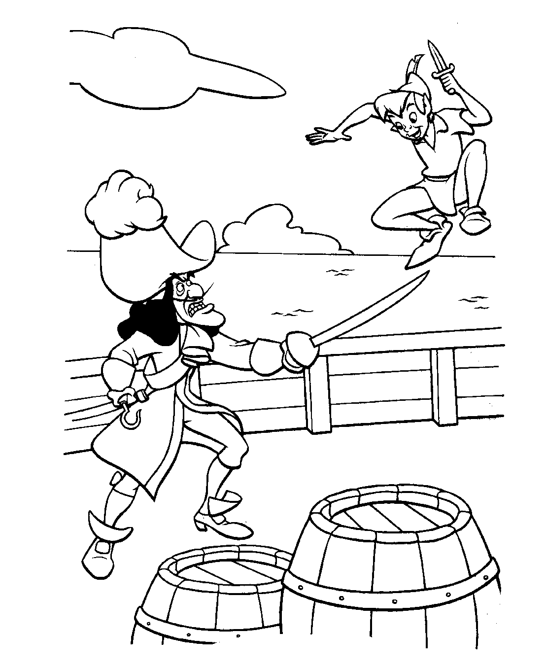 coloriage peter pan gratuit