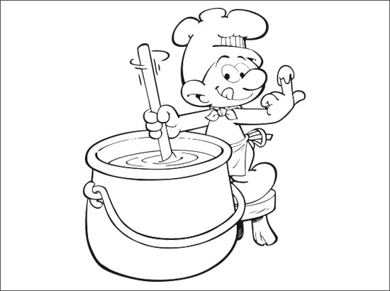 coloriage petit cuisinier