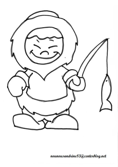 coloriage pingouin banquise