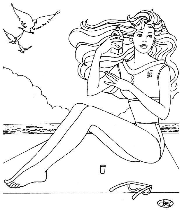 coloriage plage imprimer