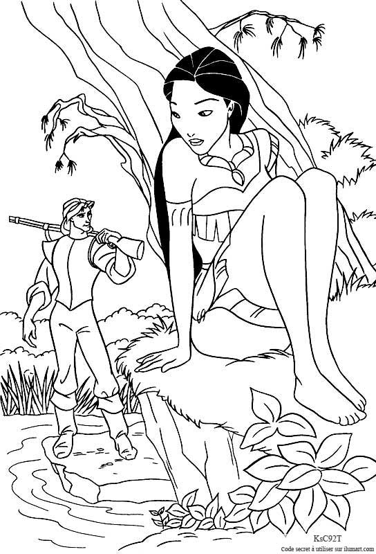 coloriage pocahontas 2 a imprimer