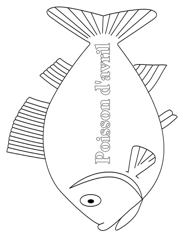 coloriage poisson avril gratuit