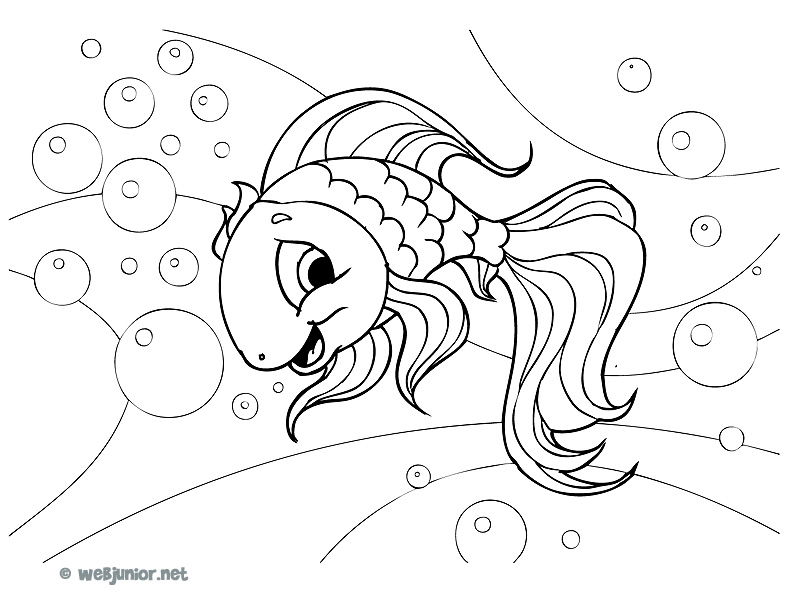 coloriage poisson avril gratuit