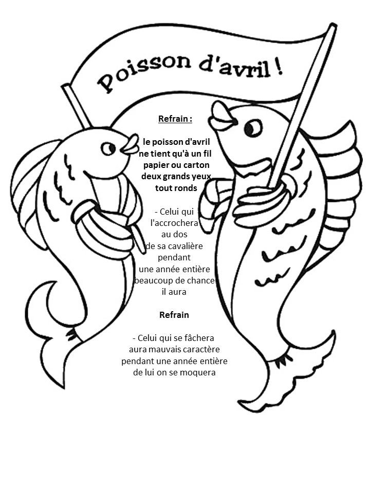 coloriage poisson avril maternelle