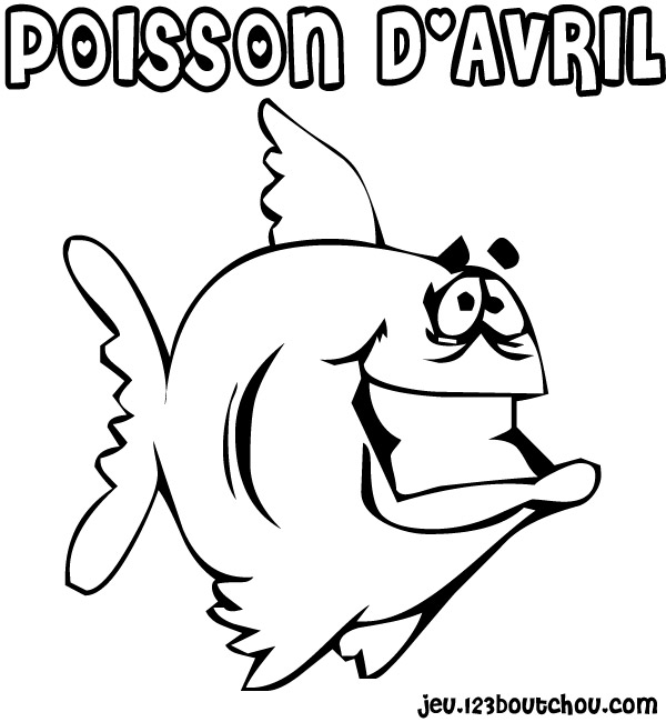 coloriage poisson avril maternelle