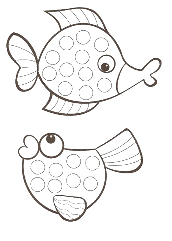 coloriage poisson avril maternelle