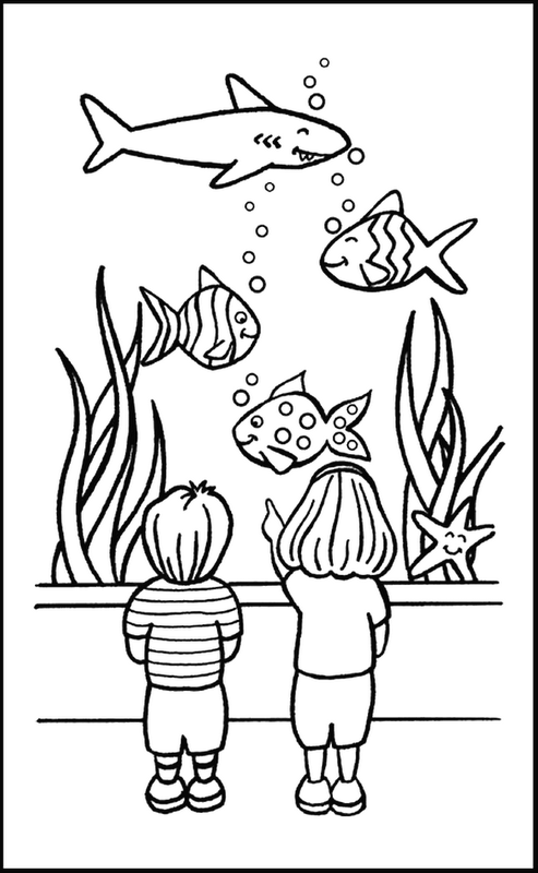 coloriage poisson avril maternelle