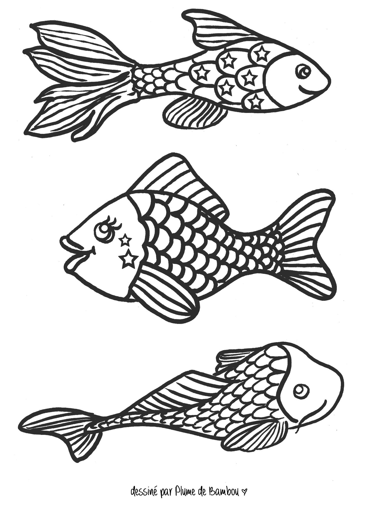 coloriage poisson davril rigolo a imprimer