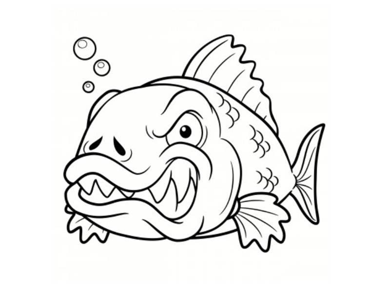 coloriage poisson davril rigolo