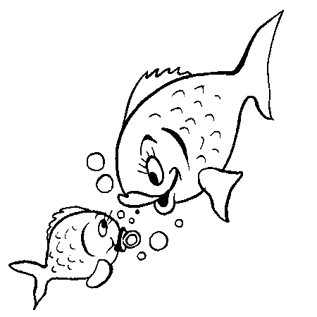 coloriage poisson rouge en ligne