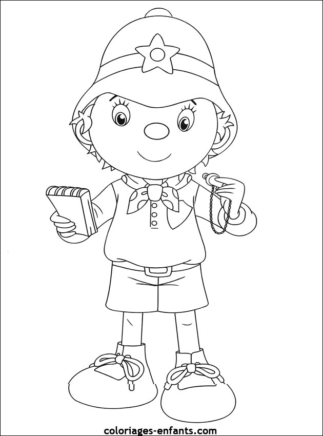 coloriage policier