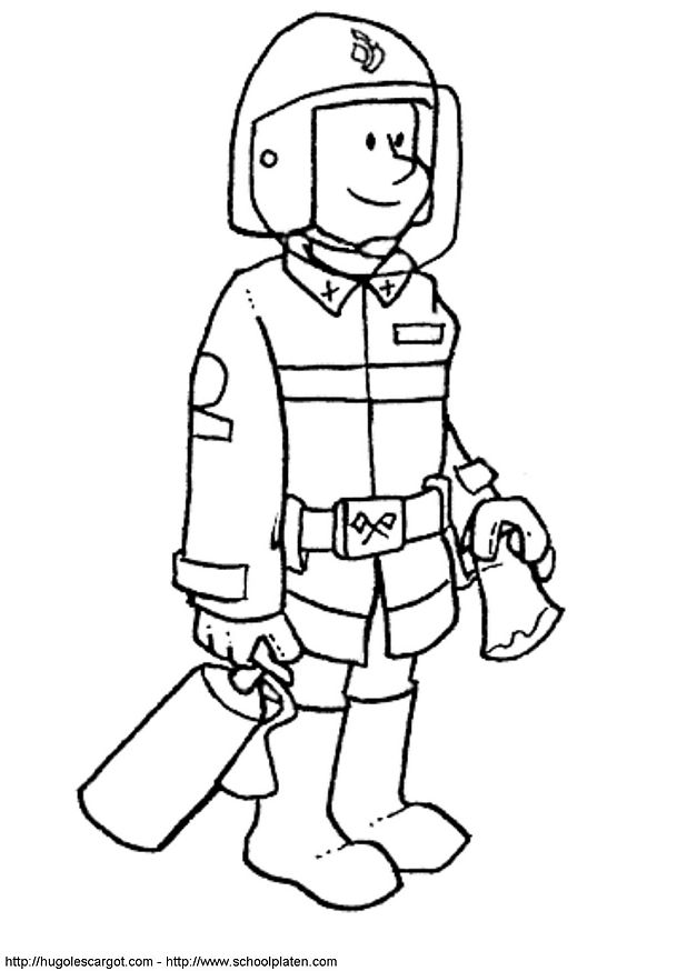 coloriage pompiers gratuit