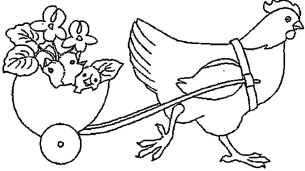 coloriage poule de paques