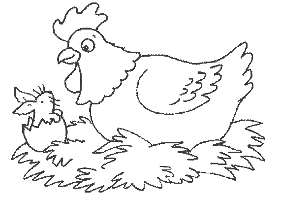 coloriage poule de paques