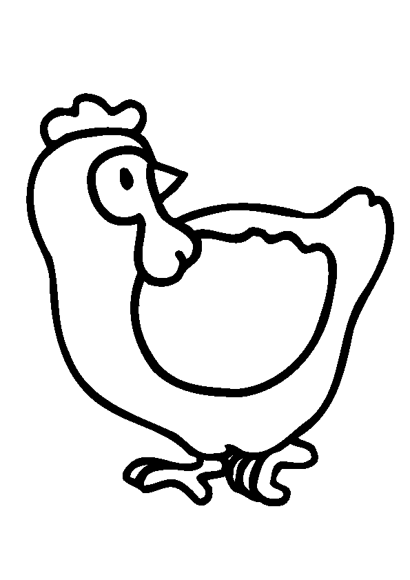 coloriage poule rousse