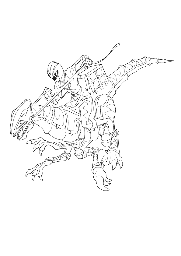 coloriage power rangers dino tonnerre