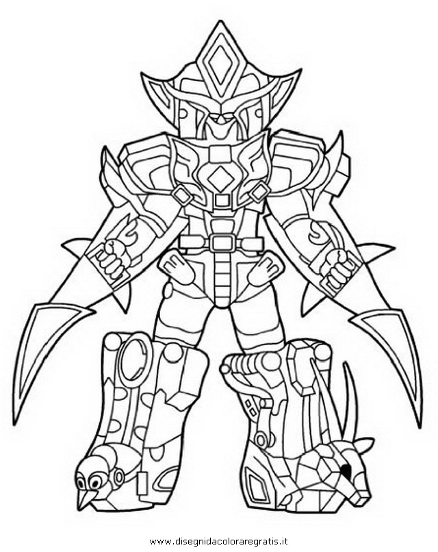 coloriage power rangers megazord