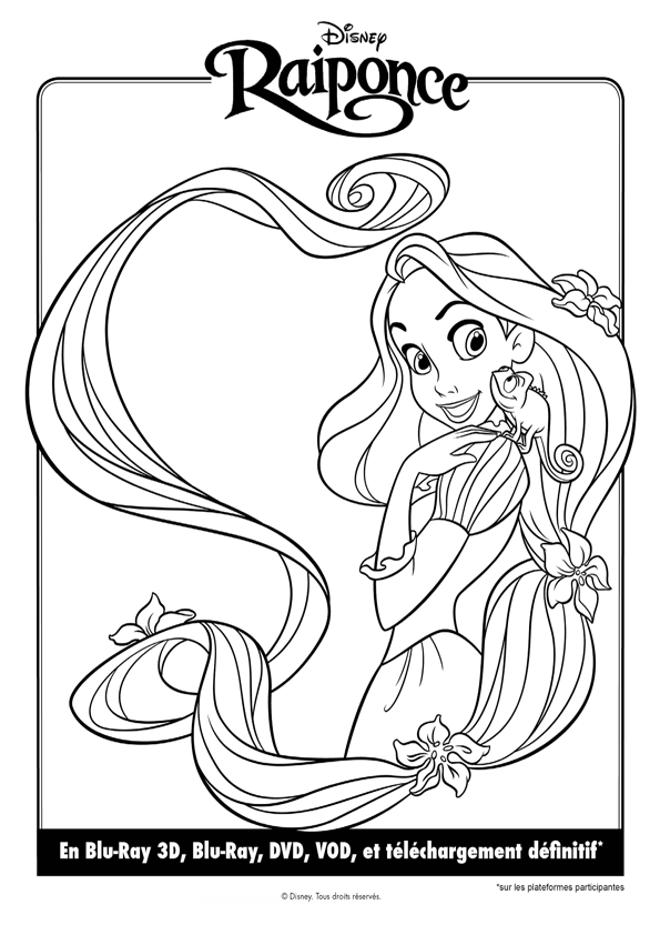 coloriage raiponce en ligne gratuit