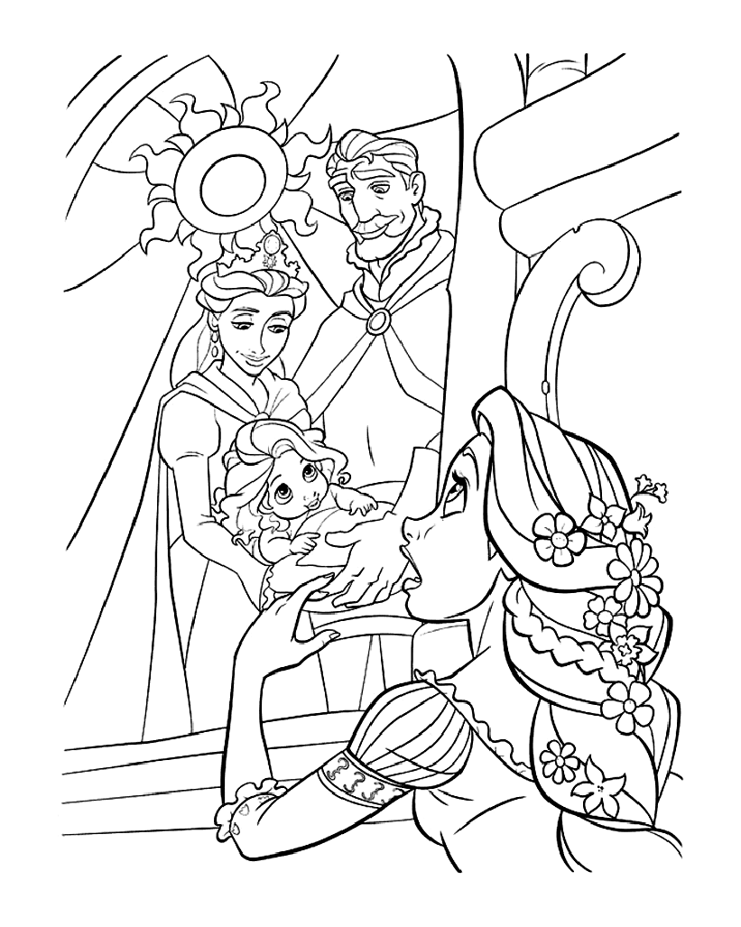 Coloriage Raiponce Noel