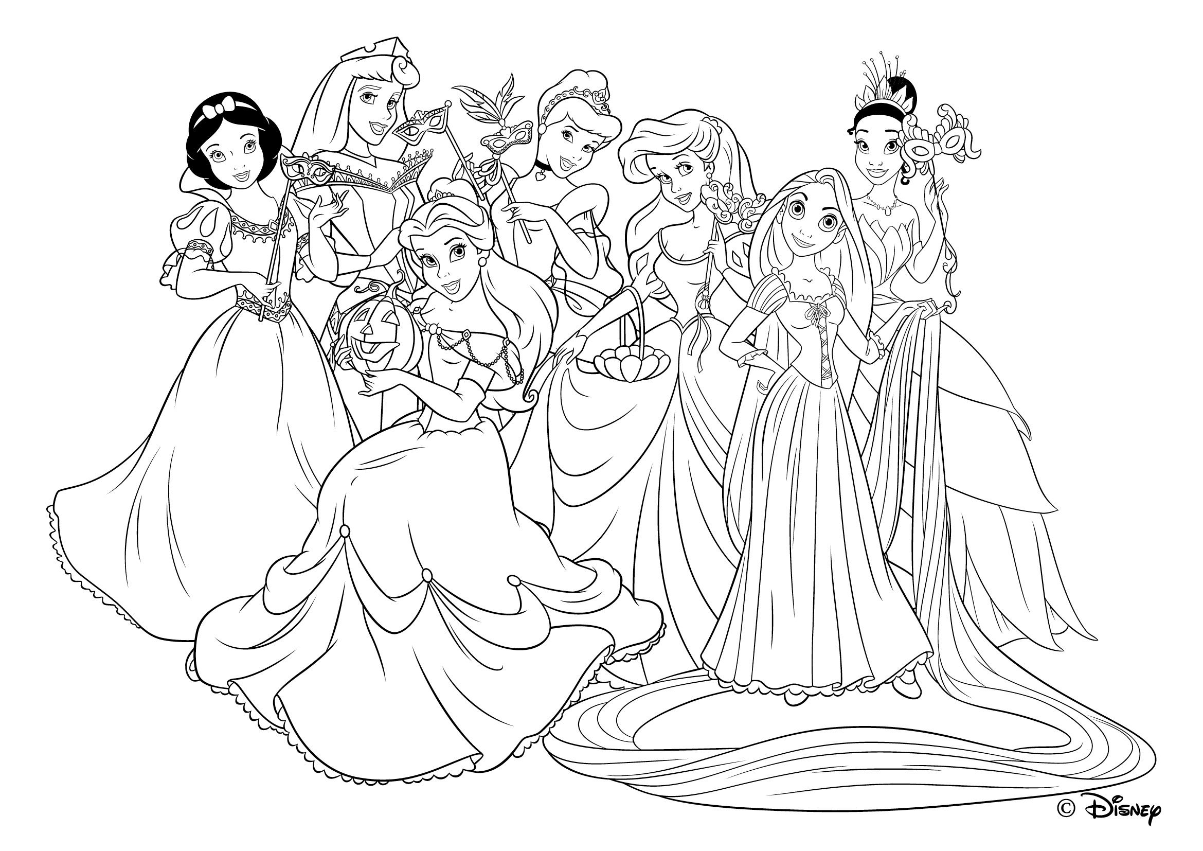 coloriage princesse raiponce gratuit a imprimer