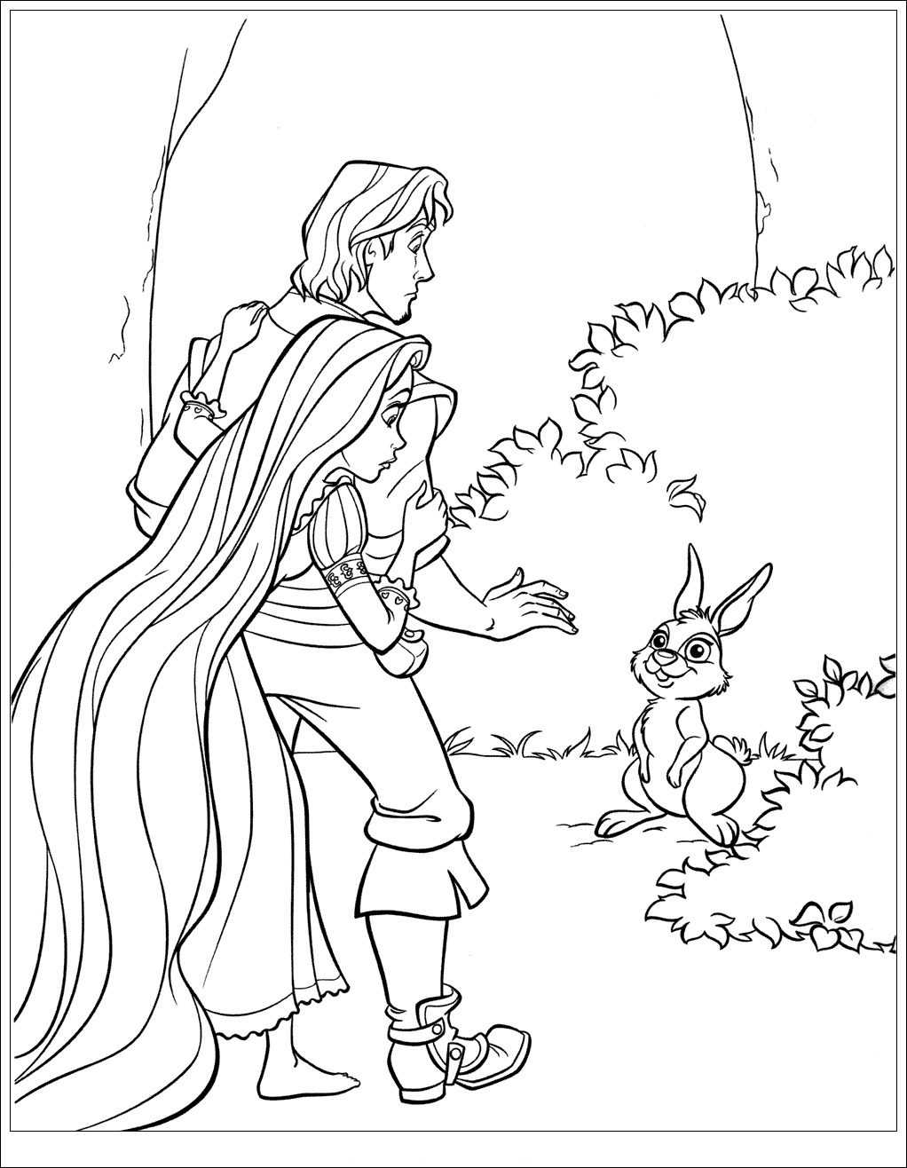 coloriage raiponce sur l ordinateur