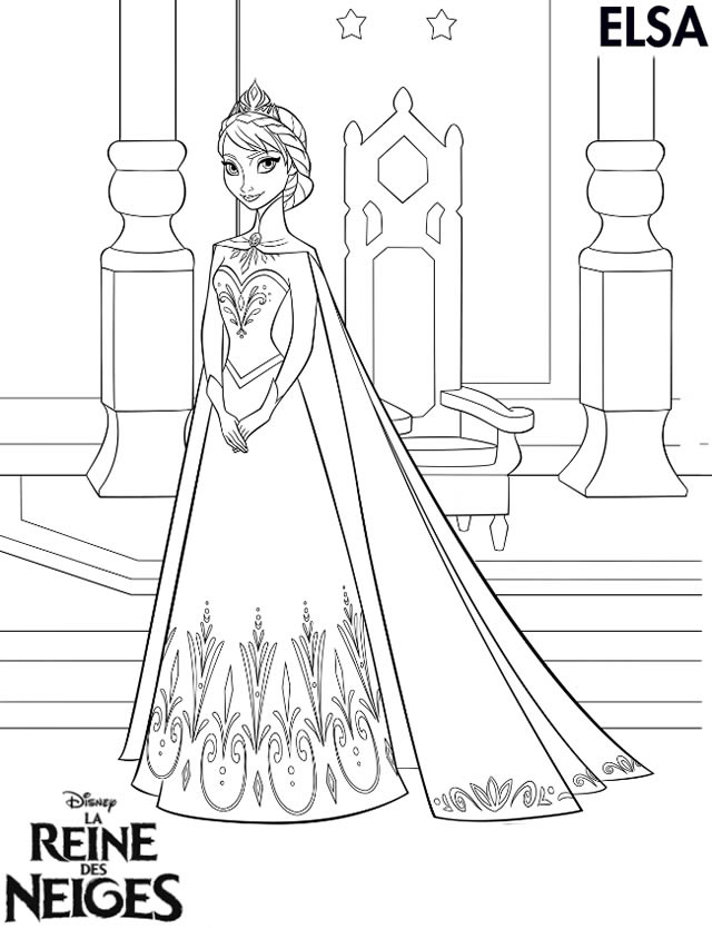 coloriage reine des neiges en ligne