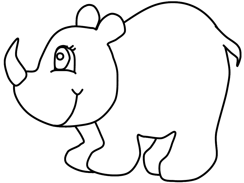 coloriage rhinoceros