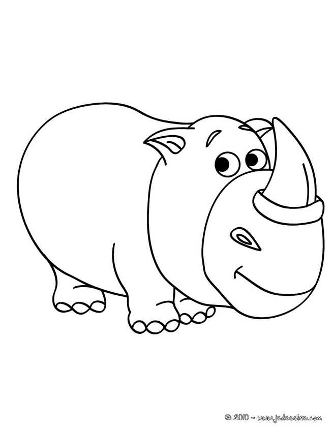 coloriage gratuit imprimer rhinoceros