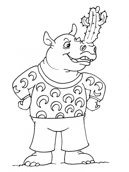 coloriage rhinoceros