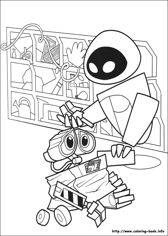 coloriage robot wall e