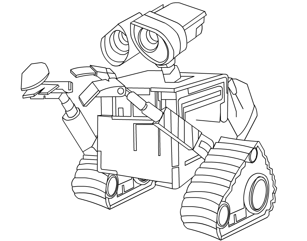 coloriage robot wall e