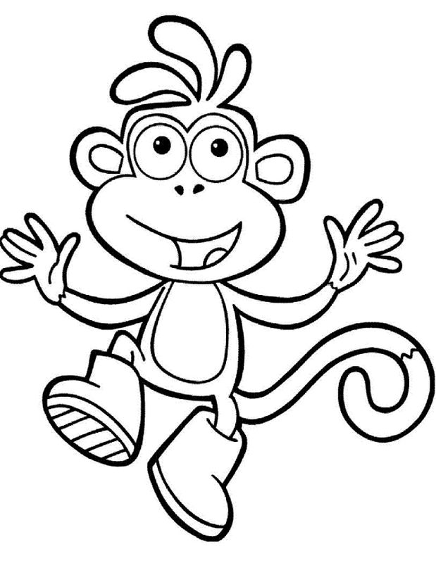 coloriage singe rigolo