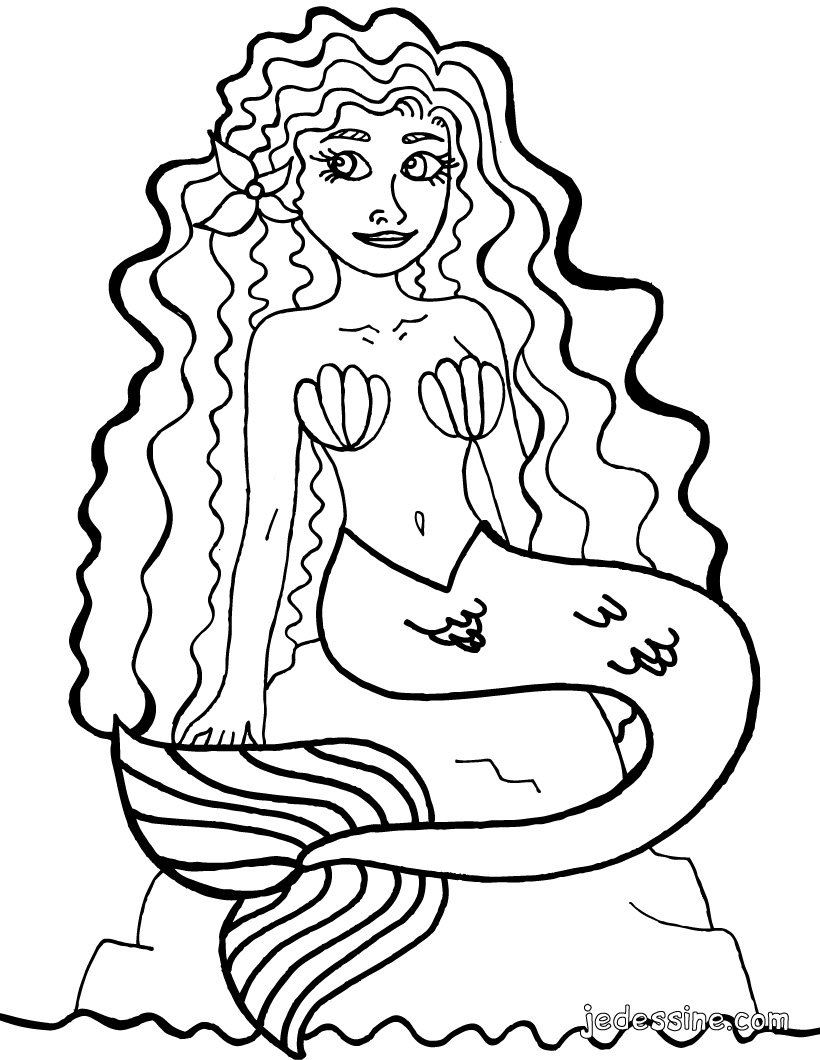 coloriage sirene h2o