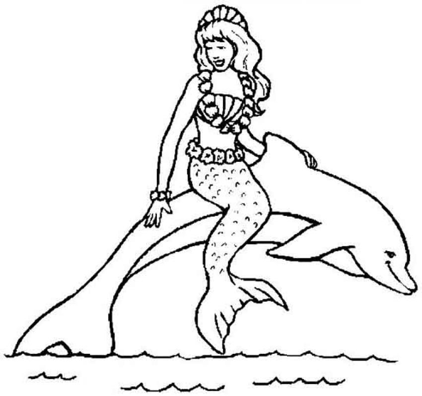 coloriage sirene a imprimer