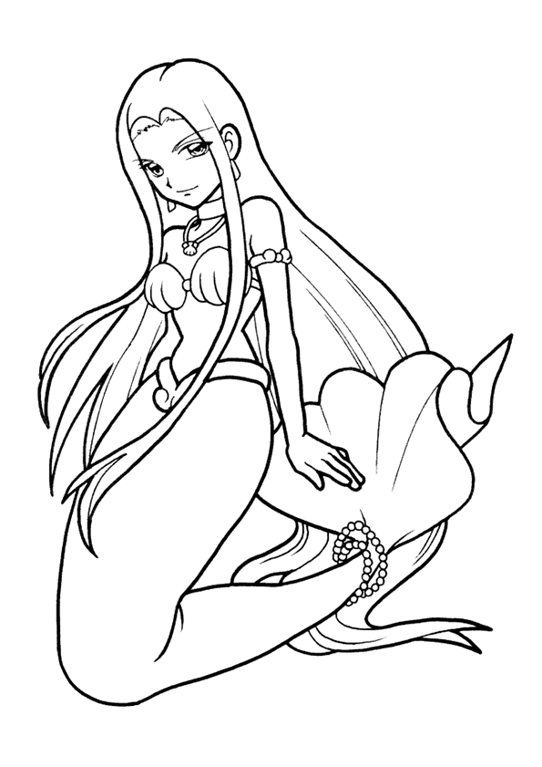 coloriage sirene manga