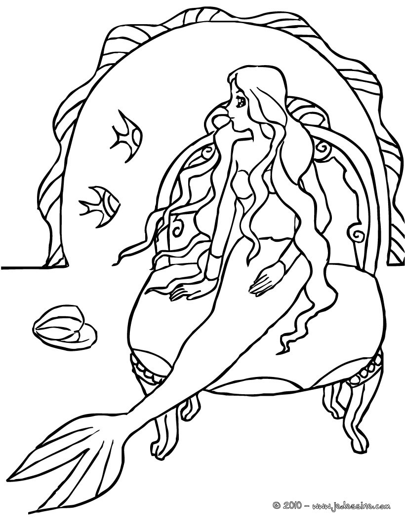 coloriage sirene manga