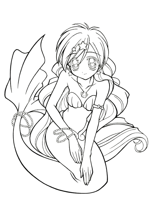 coloriage sirene manga