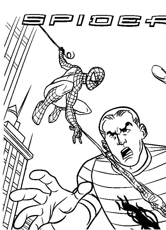 coloriage spiderman 3