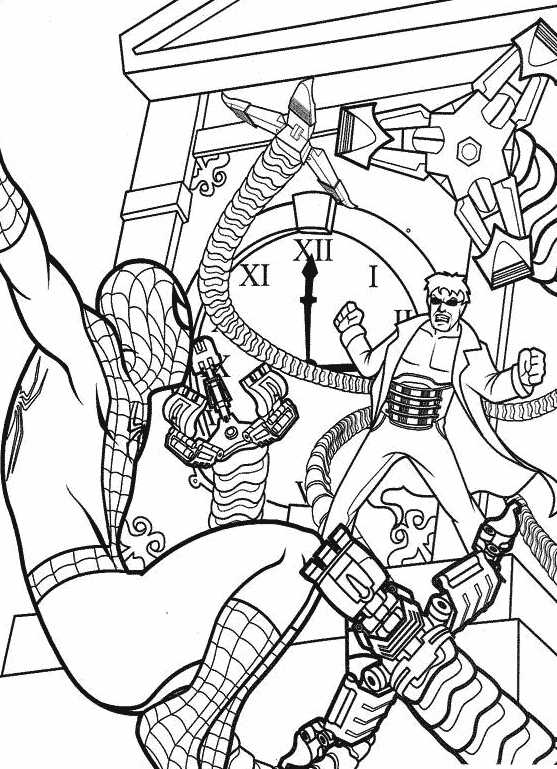 coloriage spiderman 4