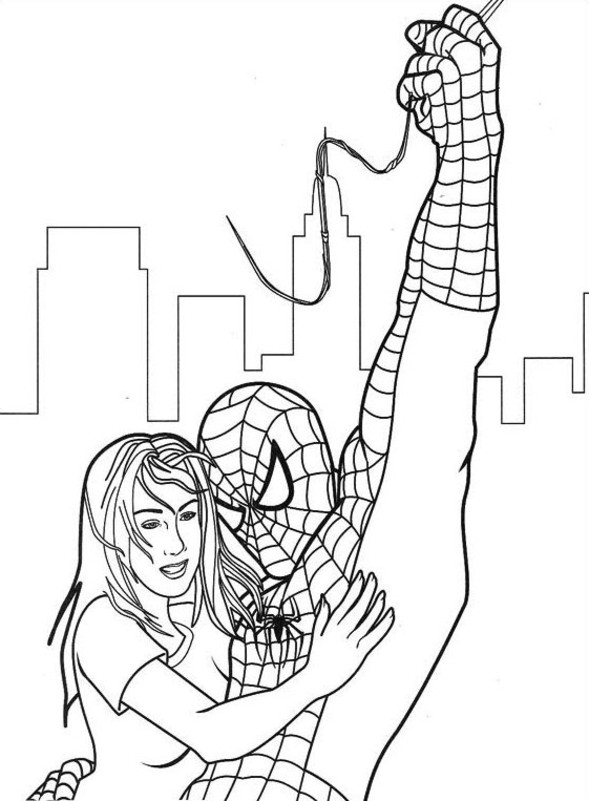 coloriage spiderman 4