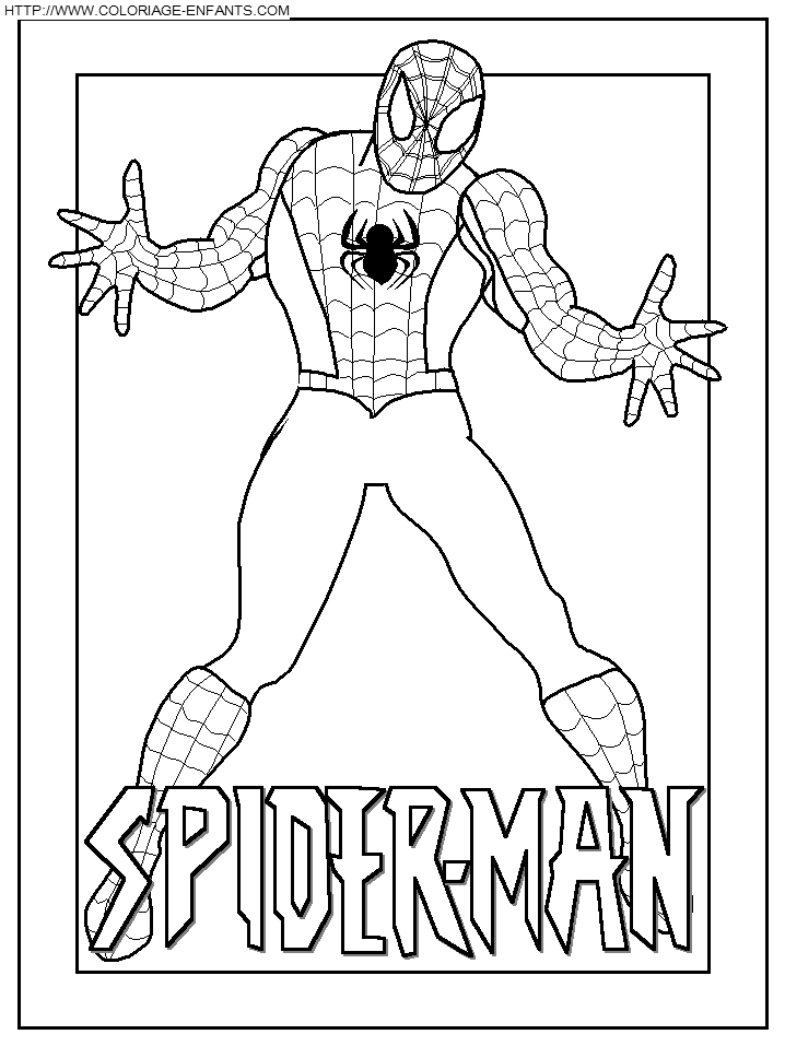 coloriage spiderman gratuit