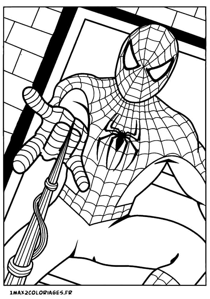 19 dessins de coloriage Spiderman Noir à imprimer