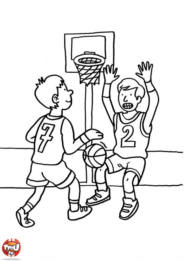 coloriage sports handball